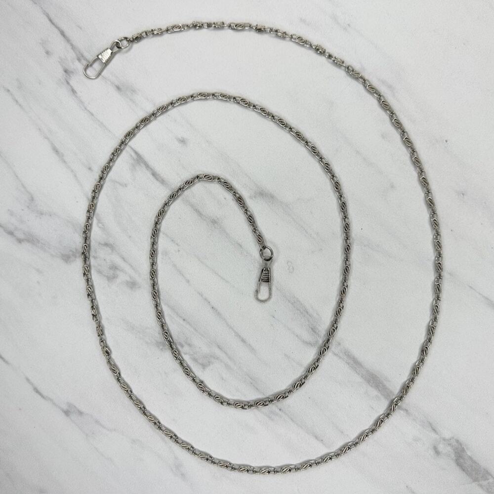 Silver Tone Swirl Chain Purse Strap Replacement